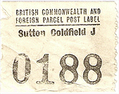 Parcel Post Label